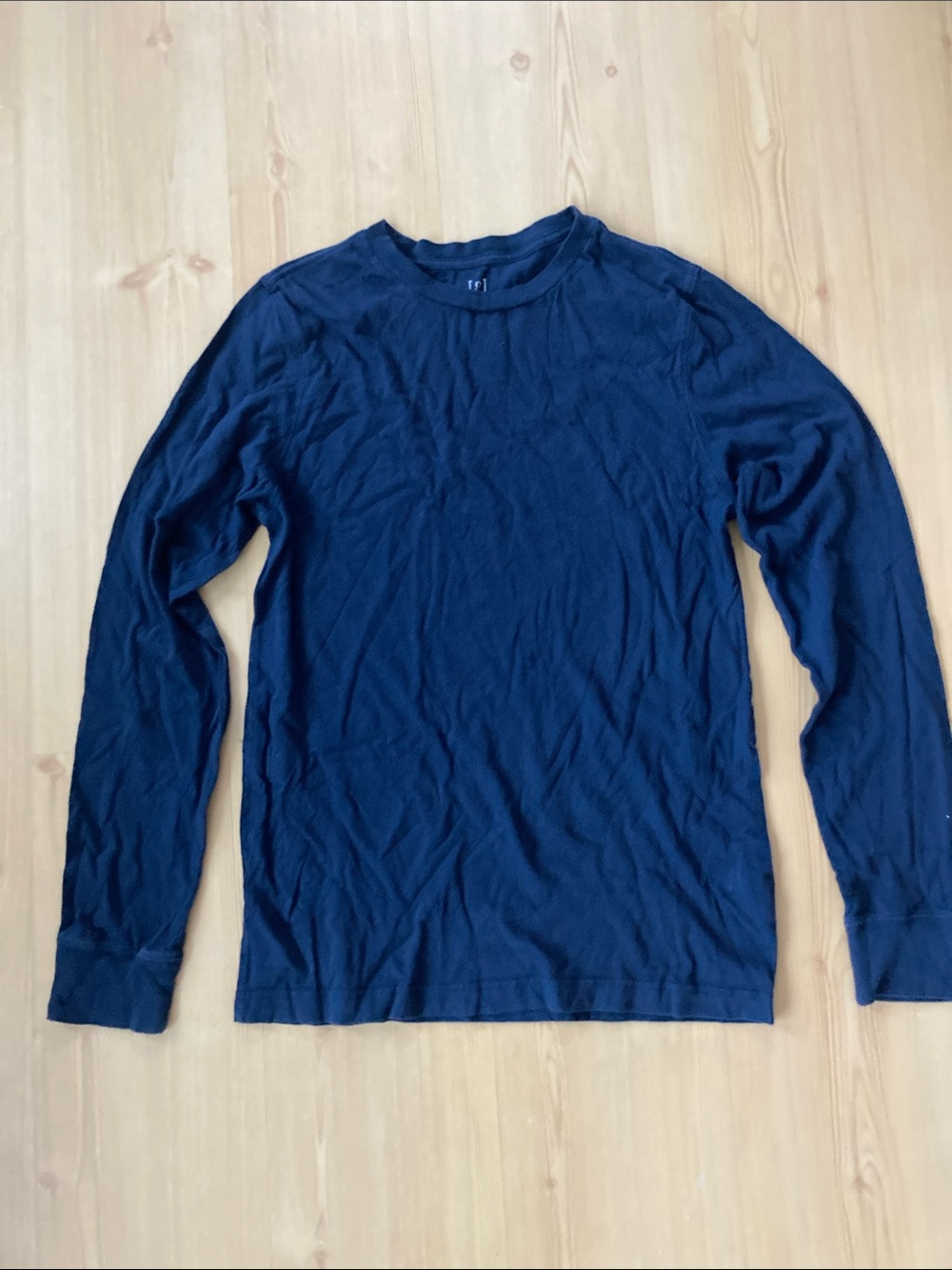 George Men's Long-Sleeve Crewneck Shirt in Navy
